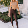 Strong Spirit High Waist Butter Soft Legging In Espresso Image - 1