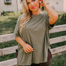Sonoma Breeze Shift Tee In Olive Curves Image - 1