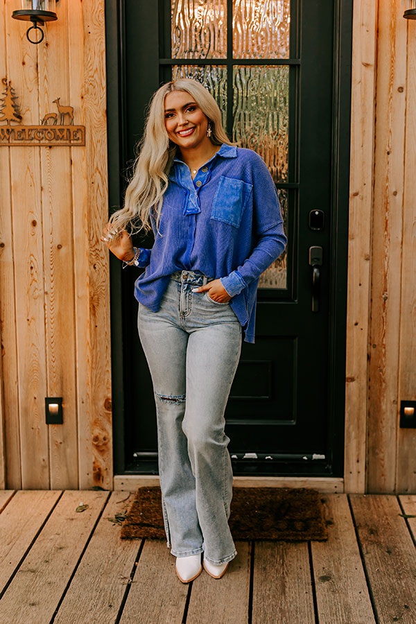 Remarkable Style Oversized Waffle Knit Top Image - 1