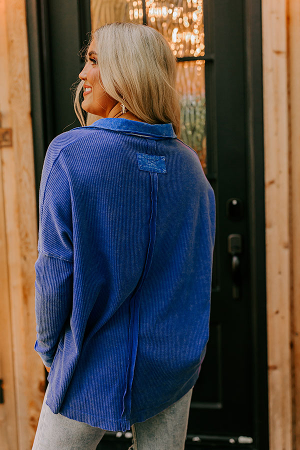 Remarkable Style Oversized Waffle Knit Top Image - 1