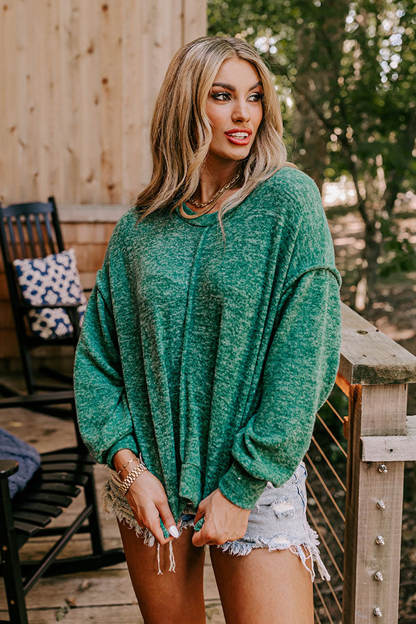 Cozy Daydream Ultra Soft Sweater In Green