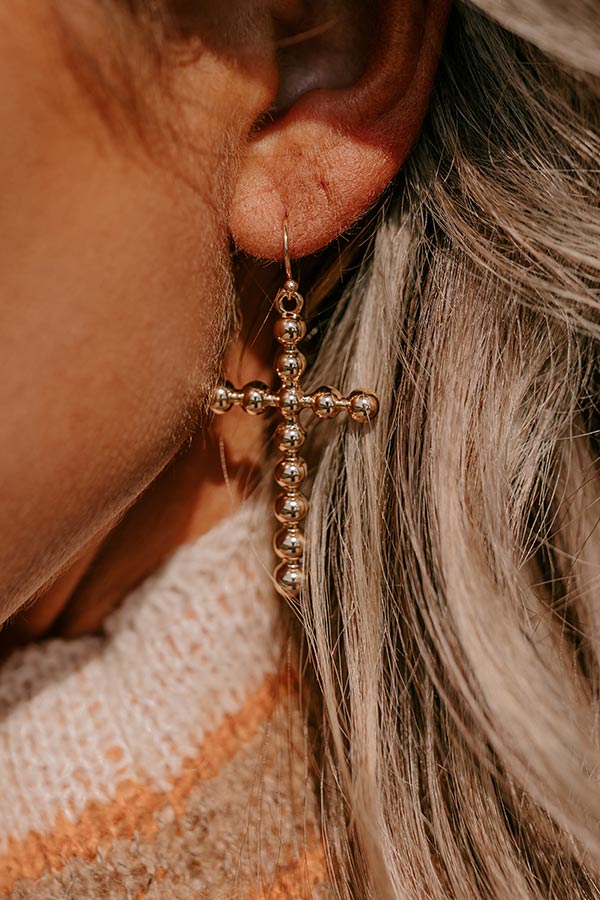 Stay Encouraged Earrings In Gold Image - 2