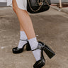 The Brielle Patent Platform Heel In Black Image - 1