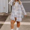 Touch Of Fall Plaid Tunic Dress In Sky Blue Curves Image - 1
