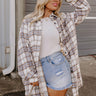 Touch Of Fall Plaid Tunic Dress In Cream Curves Image - 1