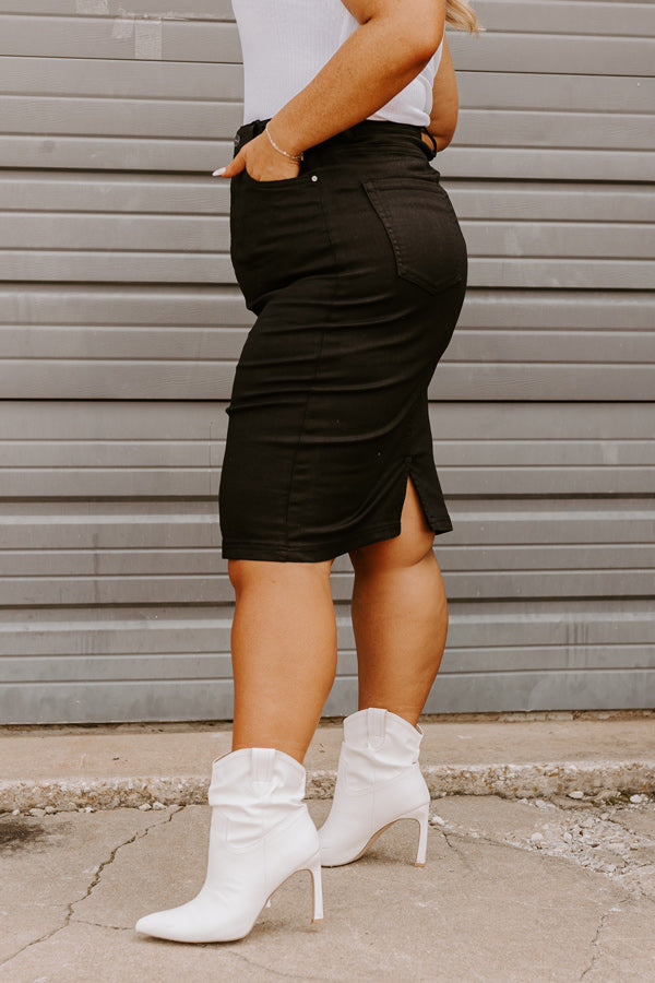 Risen The Juliette Denim Skirt Curves Image - 2