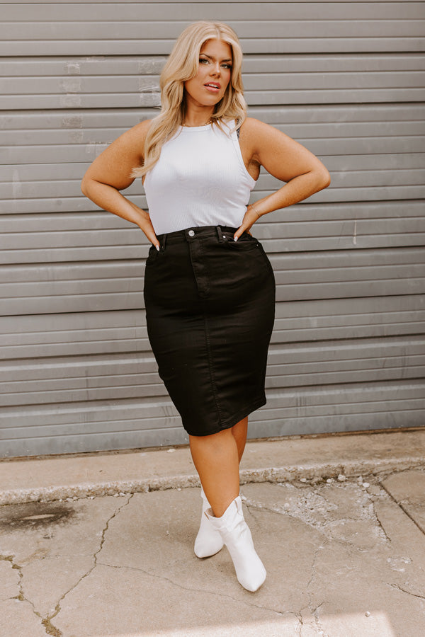 Risen The Juliette Denim Skirt Curves Image - 1