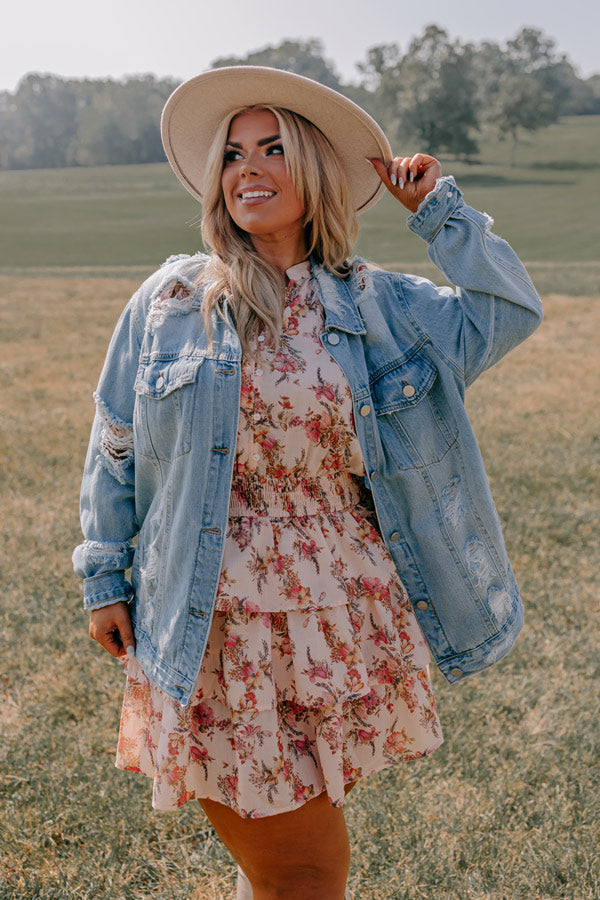 Feel The Romance Floral Mini Dress Curves Image - 5