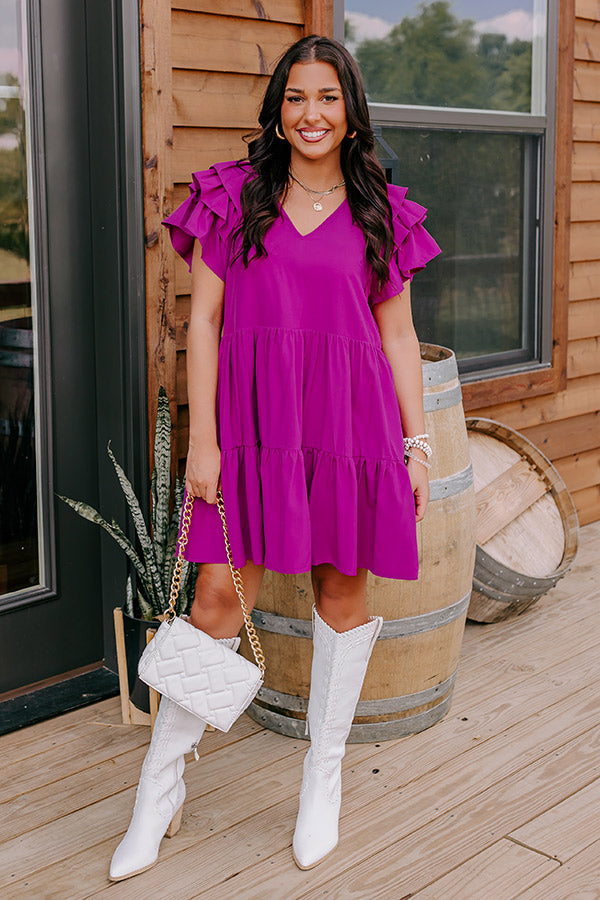 Sharp Witted Mini Dress in Orchid