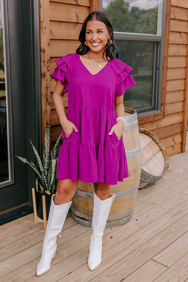 Sharp Witted Mini Dress in Orchid Image - 4