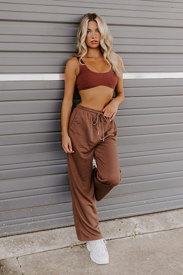 Coziest Place Pants In Chocolate