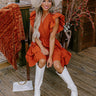 Flirty Allure Ruffle Dress in Pumpkin Image - 1