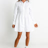 Posh Mindset Smocked Mini Dress In White Image - 1