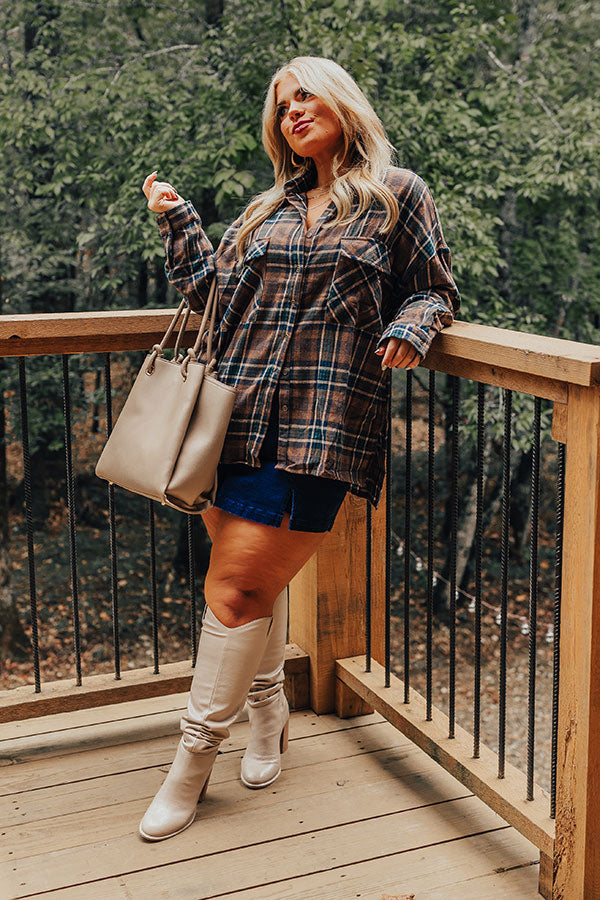 Vail Valley Plaid Button Up Curves