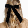 Exceptionally Chic Velvet Bow Hair Clip in Black Image - 1