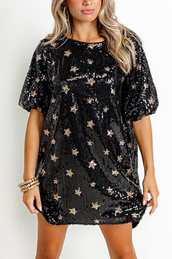 Spotlight Darling Sequin Mini Dress In Black • Impressions Online Boutique