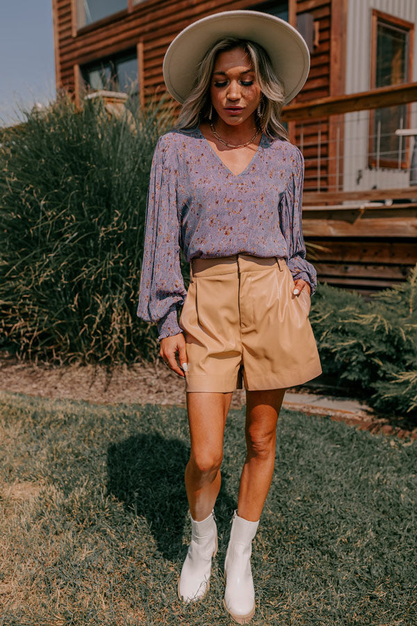 The Lindsey High Waist Faux Leather Shorts Image - 3