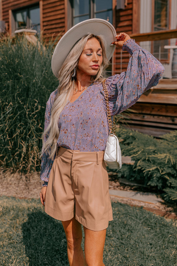 The Lindsey High Waist Faux Leather Shorts Image - 2