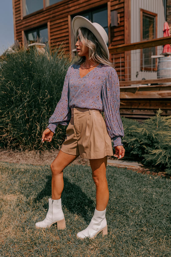 The Lindsey High Waist Faux Leather Shorts Image - 5