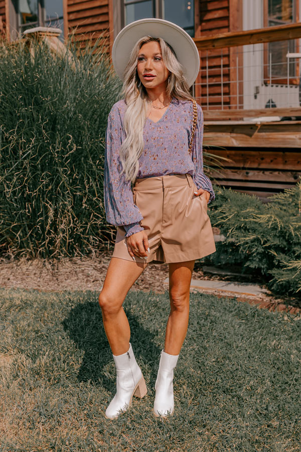 The Lindsey High Waist Faux Leather Shorts Image - 1