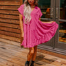 Mend Your Heart Babydoll Dress in Fuchsia Image - 1