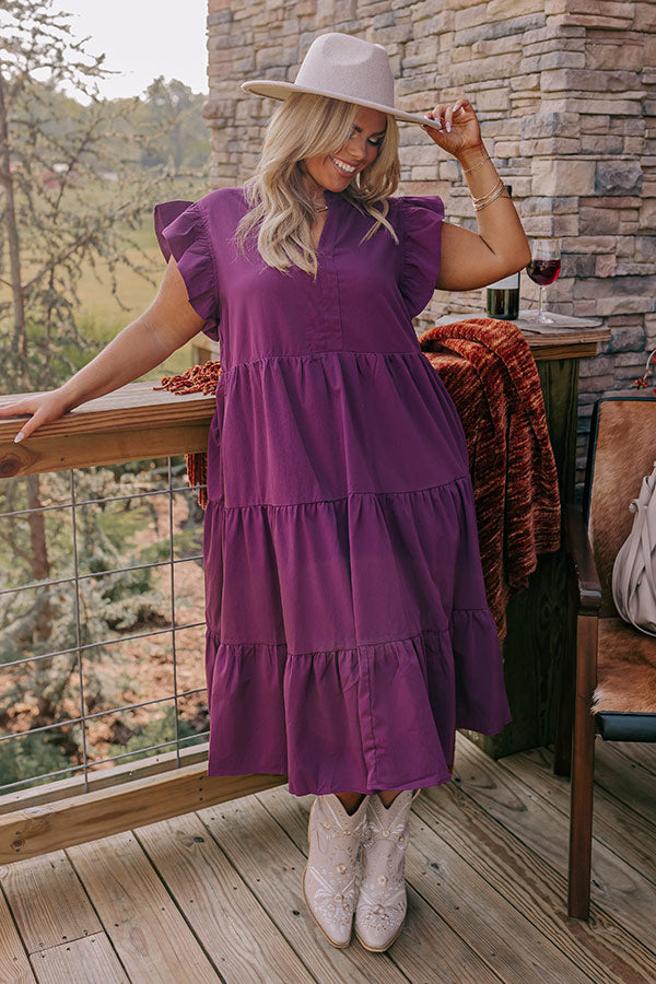 Parkside Pretty Midi In Royal Plum Curves
