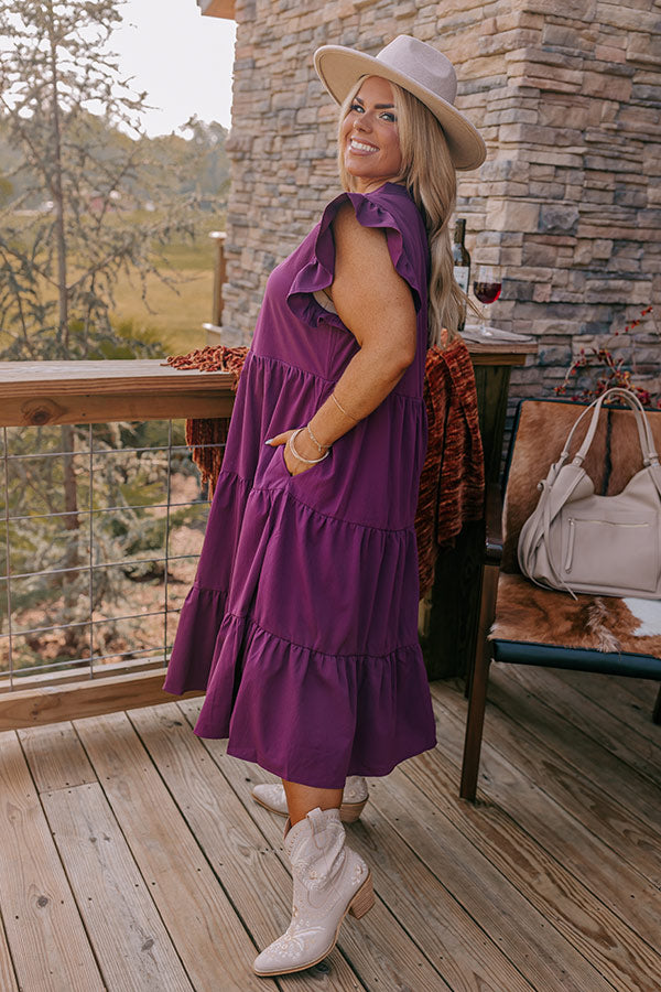 Parkside Pretty Midi In Royal Plum Curves • Impressions Online
