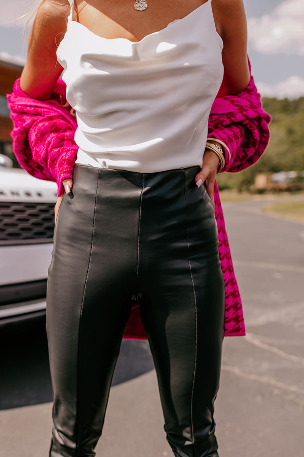 The Beebee High Waist Faux Leather Legging