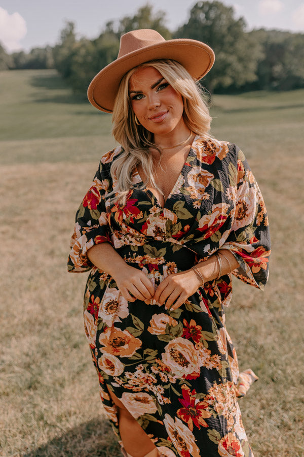 Room To Bloom Floral Maxi Dress Curves Image - 2