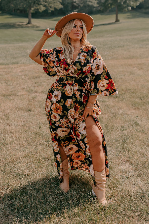 Room To Bloom Floral Maxi Dress Curves Image - 1