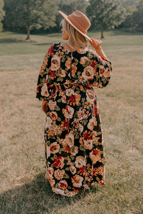 Room To Bloom Floral Maxi Dress Curves Image - 4
