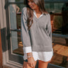 Early Start Sweater Top In Grey Image - 1
