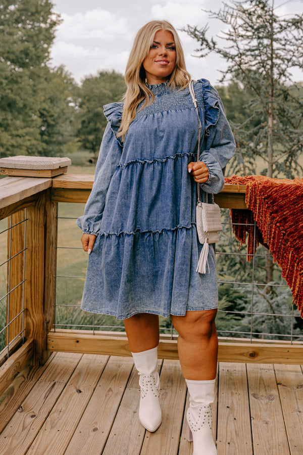 With You Always Chambray Dress Curves – Impressions Online Boutique