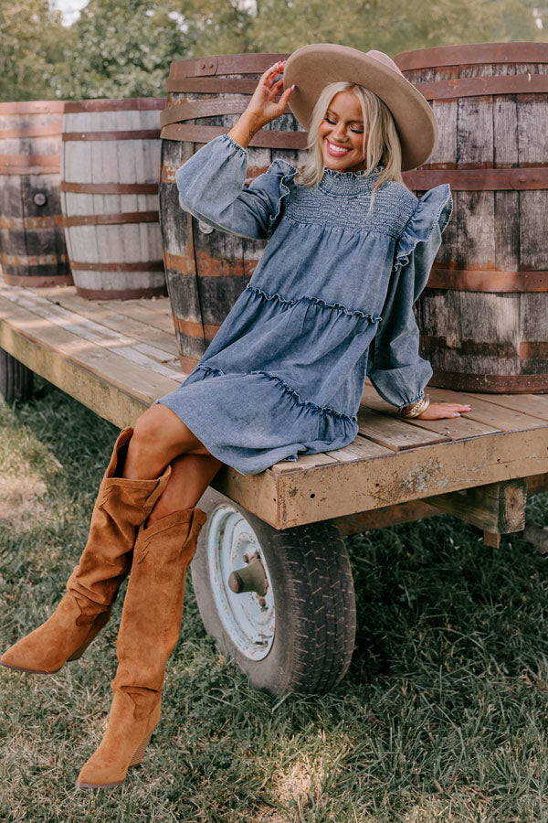 With You Always Chambray Dress Image - 2