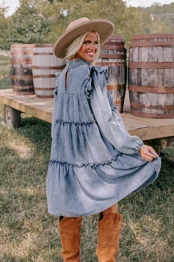With You Always Chambray Dress Image - 3