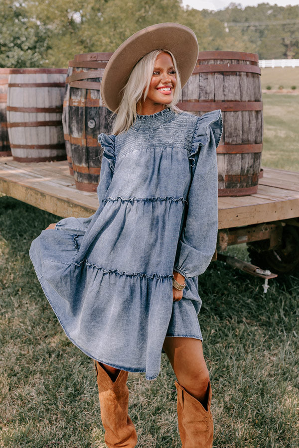 With You Always Chambray Dress Image - 5