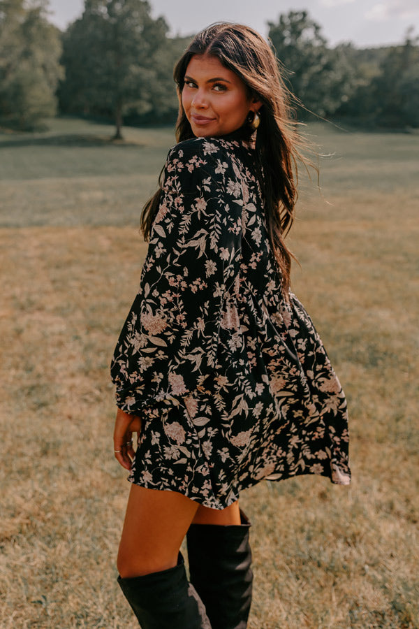 Falling For You Floral Shift Dress Image - 1