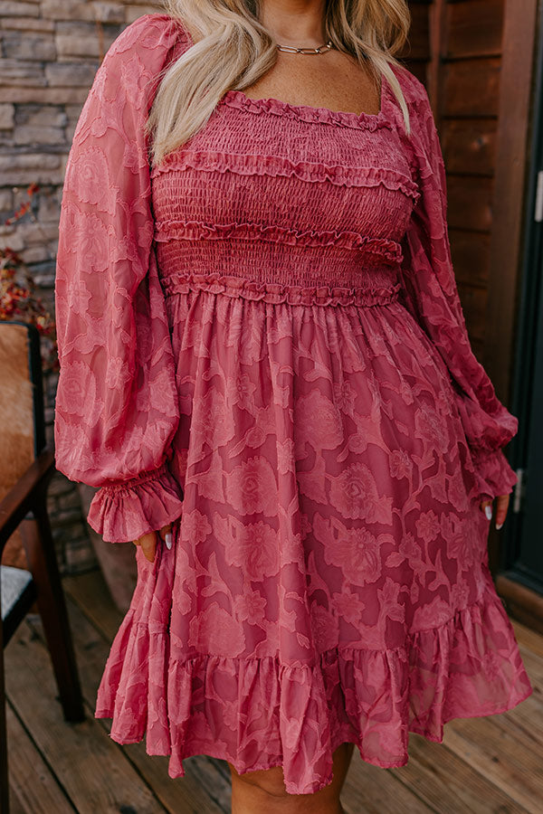 Autumn Charm Smocked Mini Dress Curves Image - 4