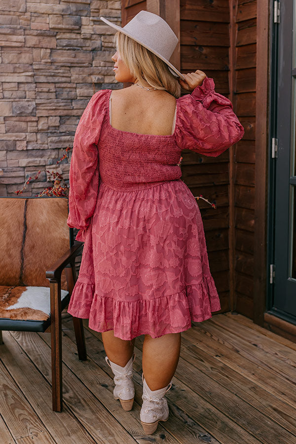 Autumn Charm Smocked Mini Dress Curves Image - 5