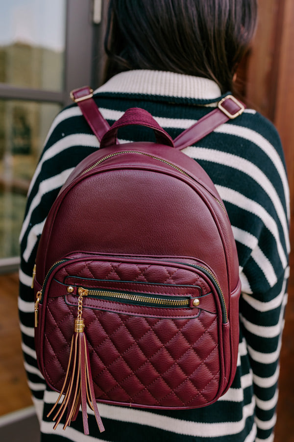 Let's Take A Trip Faux Leather Backpack Image - 5