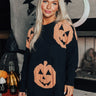 Hey Pumpkin Knit Sweater in Black Image - 1