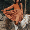 Gather The Courage Shift Dress In Camel Image - 1
