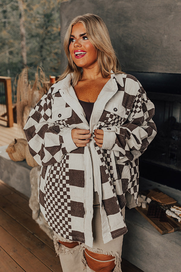 Meet Me By The Bonfire Corduroy Jacket Curves Image - 1