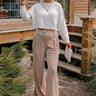All The Hits High Waist Velvet Pants In Taupe Image - 1