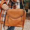 The Meena Faux Leather Crossbody In Maple Image - 1