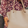 Elodie Lane Faux Leather Tote In Taupe Image - 1