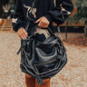 Simply Grand Faux Leather Tote In Black Image - 1