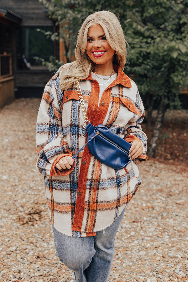 Modern Muse Faux Leather Fanny Pack In Blue Image - 3