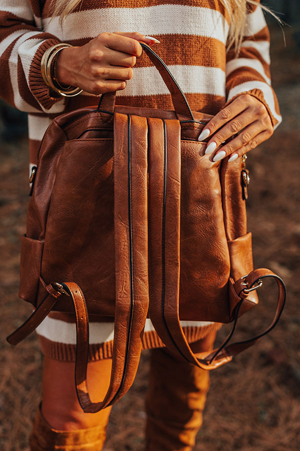 The Stevie Faux Leather Houndstooth Backpack Image - 3