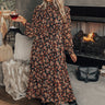 Sangria Toast Floral Midi In Black Image - 1